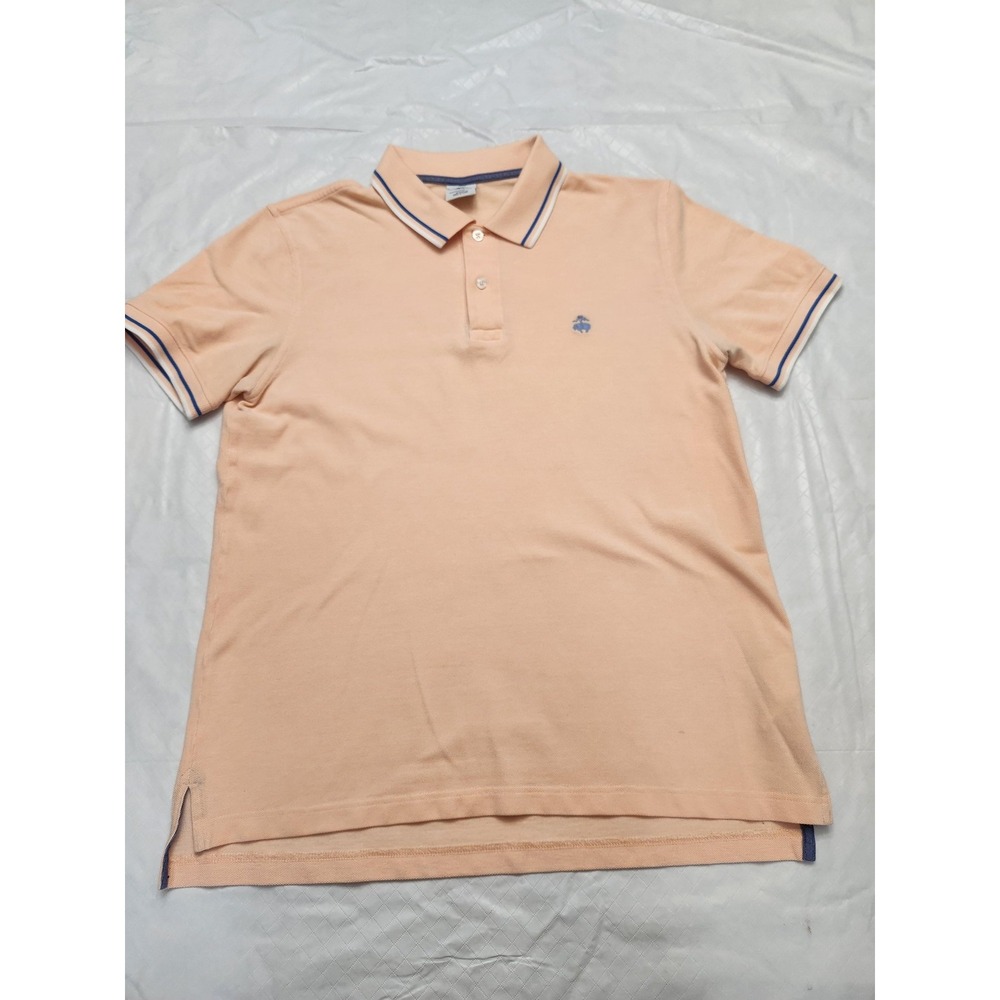 Brooks Brothers Polo Shirt Mens Large Pink 1818 Slim Fit Performance Cotton